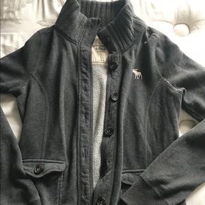Abercrombie Heather Gray Peacoat